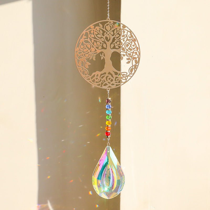 Capteur de Soleil Arbre de Vie en Cristal de Roche pour Épanouissement - Biloria