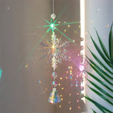 Capteur de Soleil en Cristal K9 – Flocon Enneigé, Art Déco Spirituel - Biloria