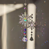 Capteur de Soleil en Cristal K9 – Flocon Enneigé, Art Déco Spirituel - Biloria