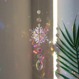 Capteur de Soleil en Cristal K9 – Flocon Enneigé, Art Déco Spirituel - Biloria