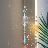 Capteur de Soleil en Cristal K9 – Flocon Enneigé, Art Déco Spirituel - Biloria