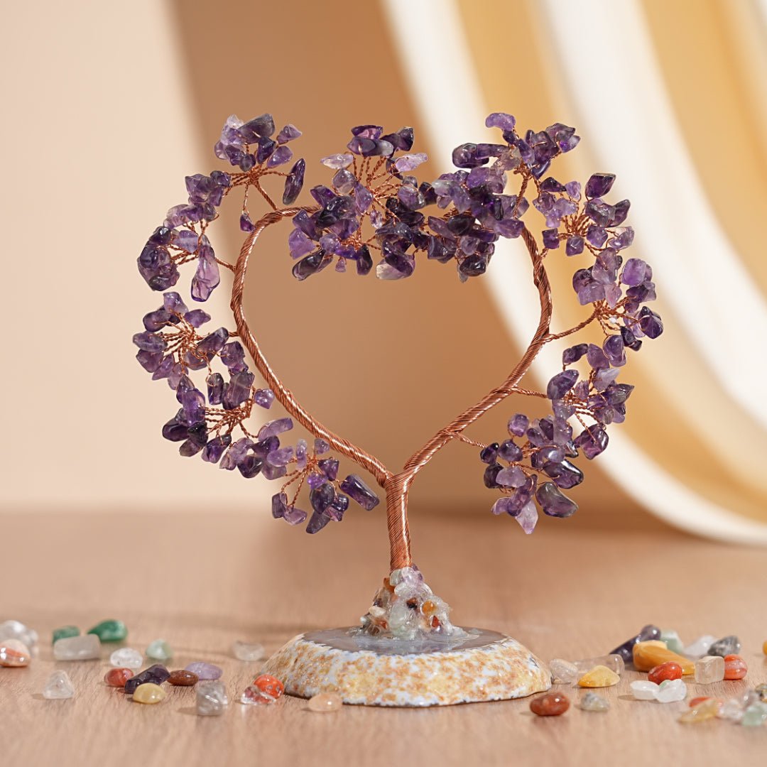 Cœur Arbre de Vie en Pierres Naturelles – Harmonie et Amour - Biloria