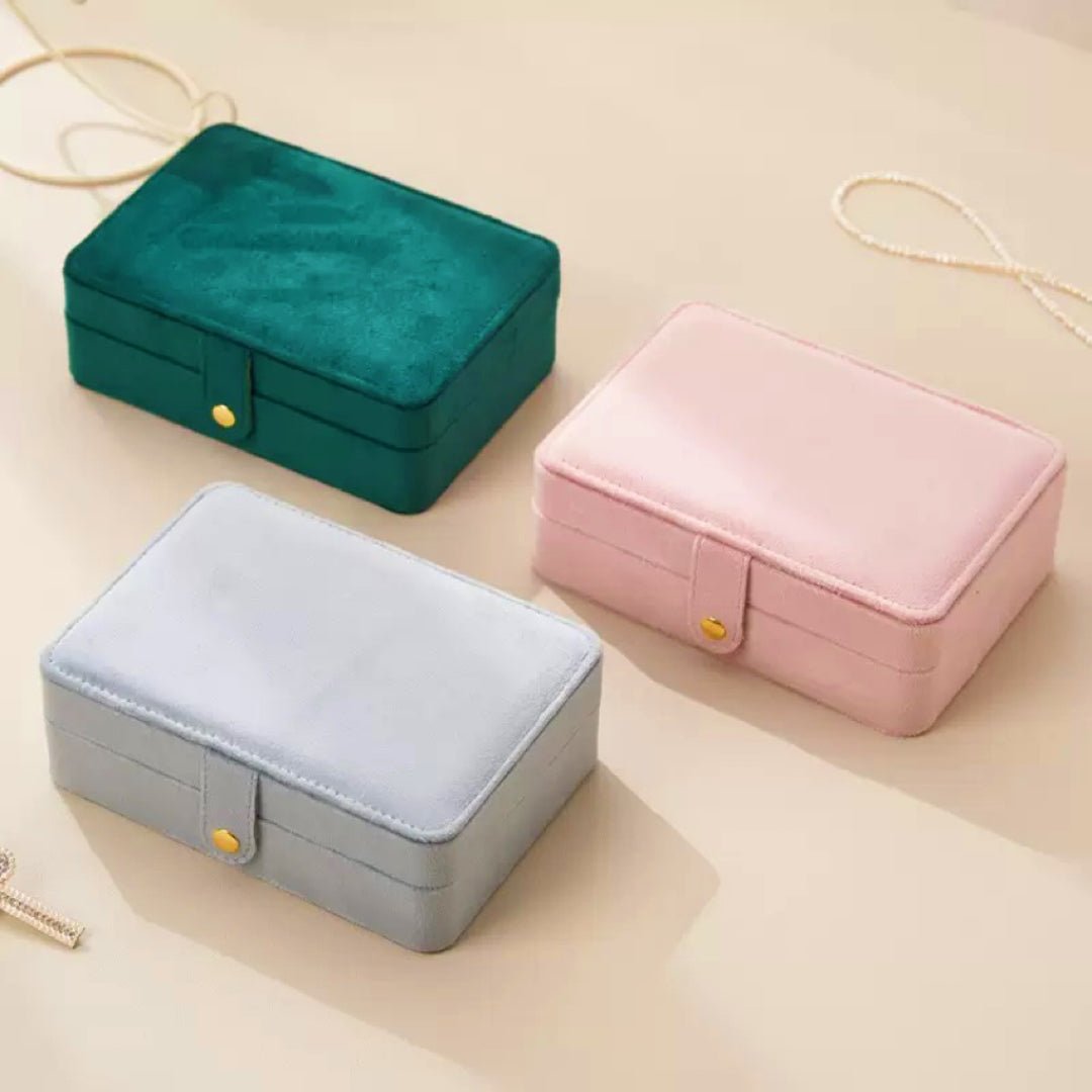 Coffret de Rangement à Bijoux en Velours – Format Compact 16,5 cm - Biloria