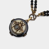 Collier Agate Noire Abeille Royale - Biloria