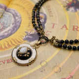 Collier Agate Noire Fleur de Lys Protection - Biloria