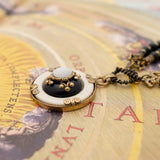 Collier Agate Noire Fleur de Lys Protection - Biloria