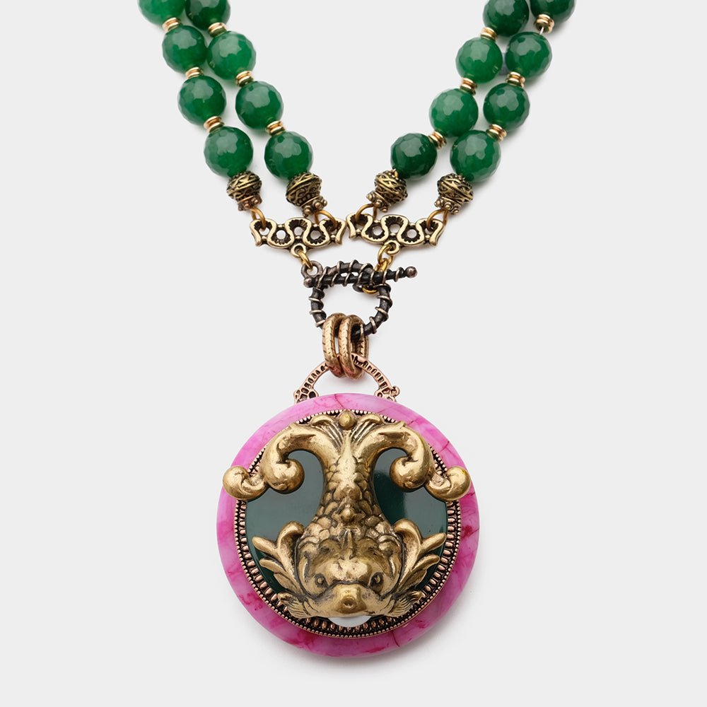 Collier Agate Poisson de Nuage – Harmonie et Transformation - Biloria