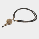 Collier Agate Rouge et Noir – Bijou Ethnie Protecteur - Biloria