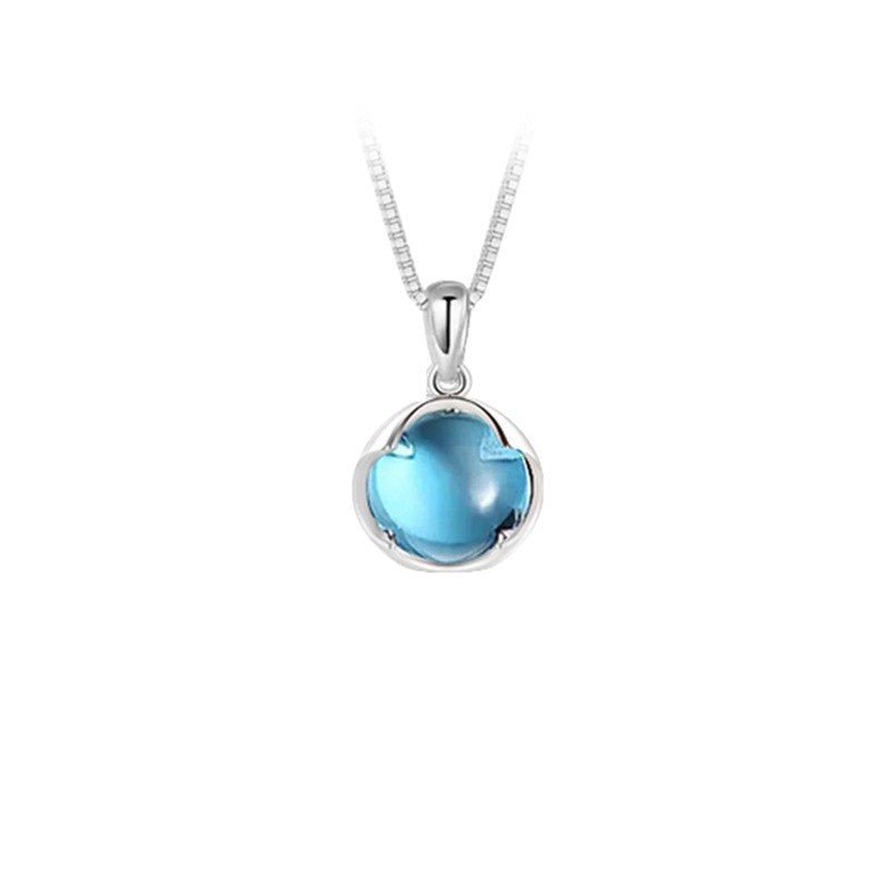 Collier Aigue-Marine Argent 925 – Pierre Naturelle Apaisante - Biloria