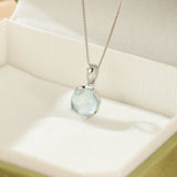 Collier Aigue-Marine Argent 925 – Pierre Naturelle Apaisante - Biloria