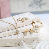 Collier Aigue Marine Argent Plaqué Or 8.2 mm - Biloria