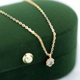 Collier Aigue Marine Argent Plaqué Or 8.2 mm - Biloria