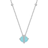 Collier Aigue Marine en Argent Plaqué Or 14K – Méditation et Sérénité - Biloria