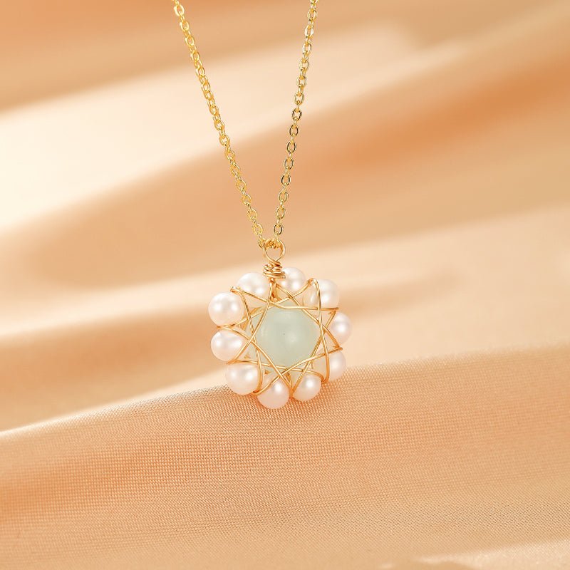Collier Aigue-Marine et Perle, Élégance Océanique - Biloria
