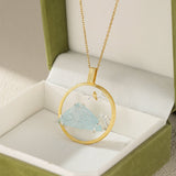 Collier Aigue Marine Petit Oiseau, Argent Plaqué Or - Biloria