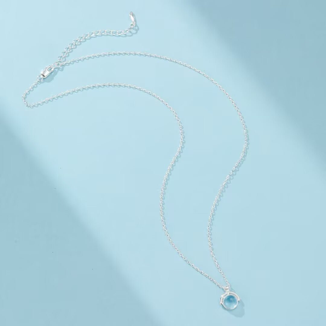 Collier Aigue Marine pour la Sérénité, Argent 925 - Biloria