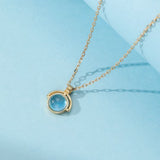 Collier Aigue Marine pour la Sérénité, Argent 925 - Biloria