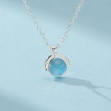 Collier Aigue Marine pour la Sérénité, Argent 925 - Biloria
