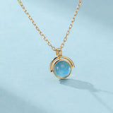 Collier Aigue Marine pour la Sérénité, Argent 925 - Biloria