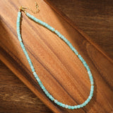 Collier Amazonite Ajustable Vert Apaisant - Biloria