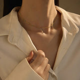Collier Amazonite Brise Marine Argent Plaqué Or - Biloria