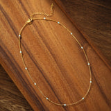 Collier Amazonite Brise Marine Argent Plaqué Or - Biloria