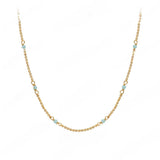 Collier Amazonite Brise Marine Argent Plaqué Or - Biloria