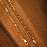 Collier Amazonite Brise Marine Argent Plaqué Or - Biloria