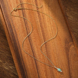 Collier Amazonite Goutte de Bonheur Argent Plaqué Or - Biloria