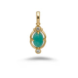 Collier Amazonite Goutte de Bonheur Argent Plaqué Or - Biloria