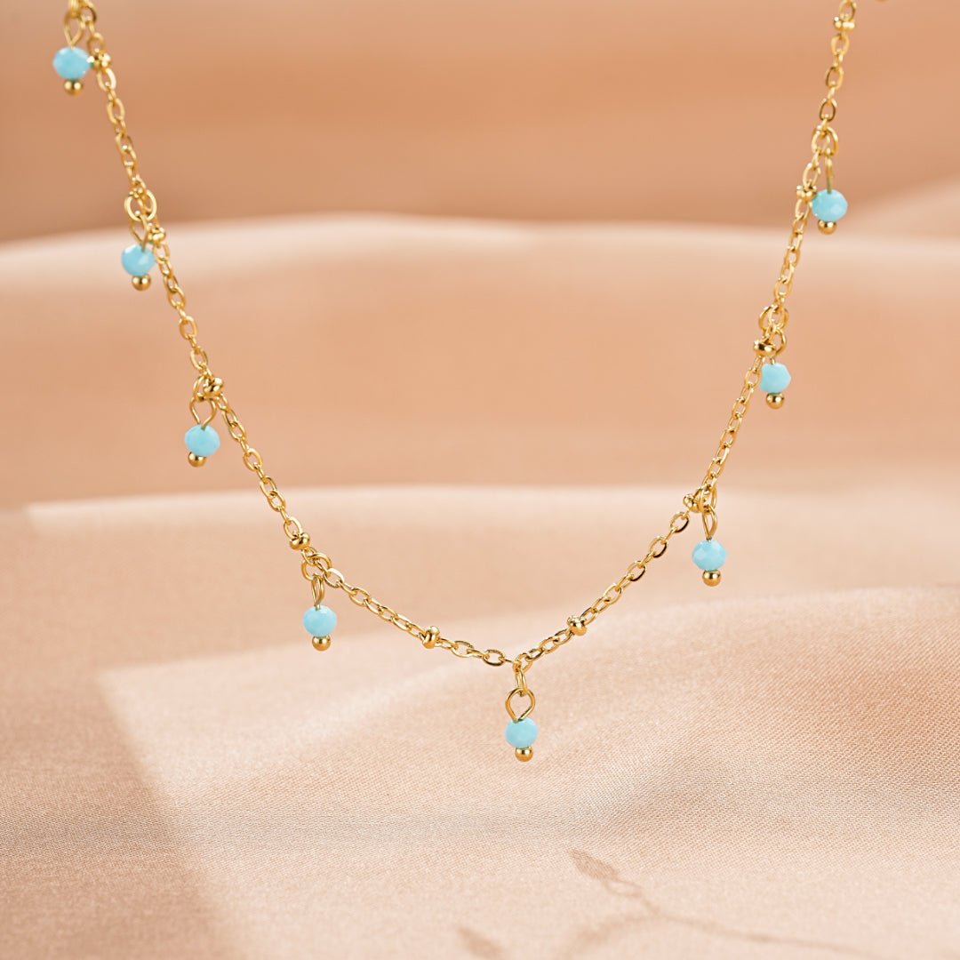 Collier Amazonite Gouttes Solaires - Bijou Fait Main - Biloria