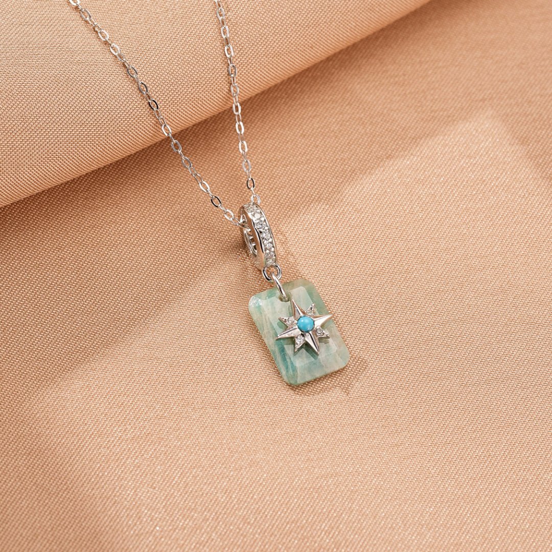 Collier Amazonite Turquoise Zircon Aura Boréale - Biloria
