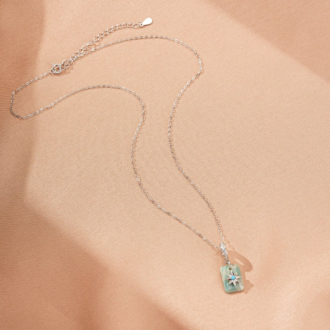 Collier Amazonite Turquoise Zircon Aura Boréale - Biloria