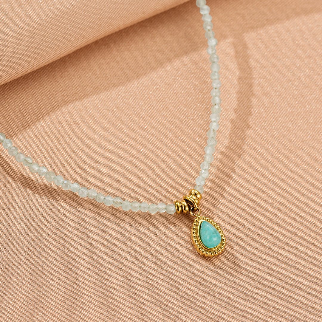 Collier Amazonite Vert : Apaisement et Communication en Lithothérapie - Biloria