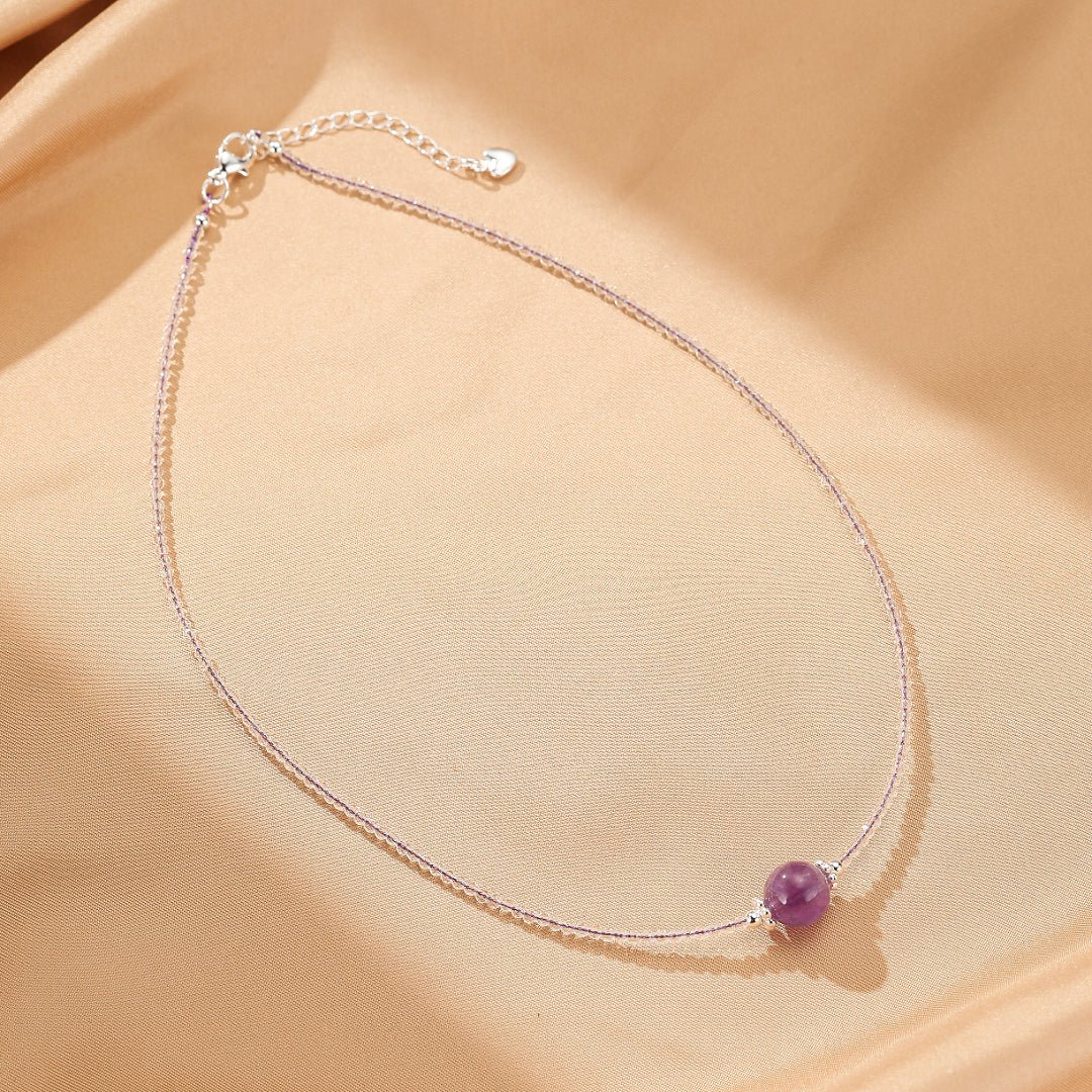 Collier Améthyste Ajustable – Bijou Spirituel Violet - Biloria