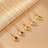 Collier Améthyste Citrine Topaze Péridot Grenat Œil du Crépuscule - Biloria