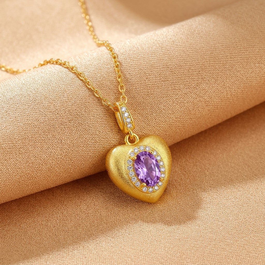 Collier Améthyste Citrine Topaze Péridot Grenat Œil du Crépuscule - Biloria