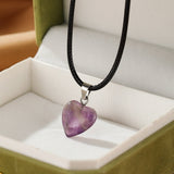Collier Améthyste Cœur Intuitif en Pierre Naturelle - Biloria