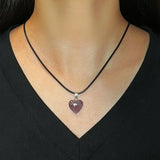 Collier Améthyste Cœur Intuitif en Pierre Naturelle - Biloria