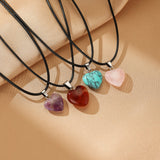 Collier Améthyste Cœur Intuitif en Pierre Naturelle - Biloria
