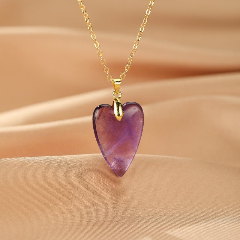 Collier Améthyste Cœur – Pierre Naturelle et Harmonie Feng Shui - Biloria