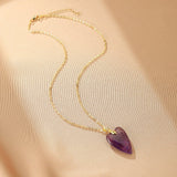 Collier Améthyste Cœur – Pierre Naturelle et Harmonie Feng Shui - Biloria