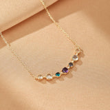Collier Améthyste Labradorite Topaze Argent Plaqué Or - Biloria