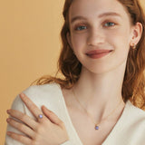 Collier Améthyste Olive Mystique Argent Plaqué Or - Biloria