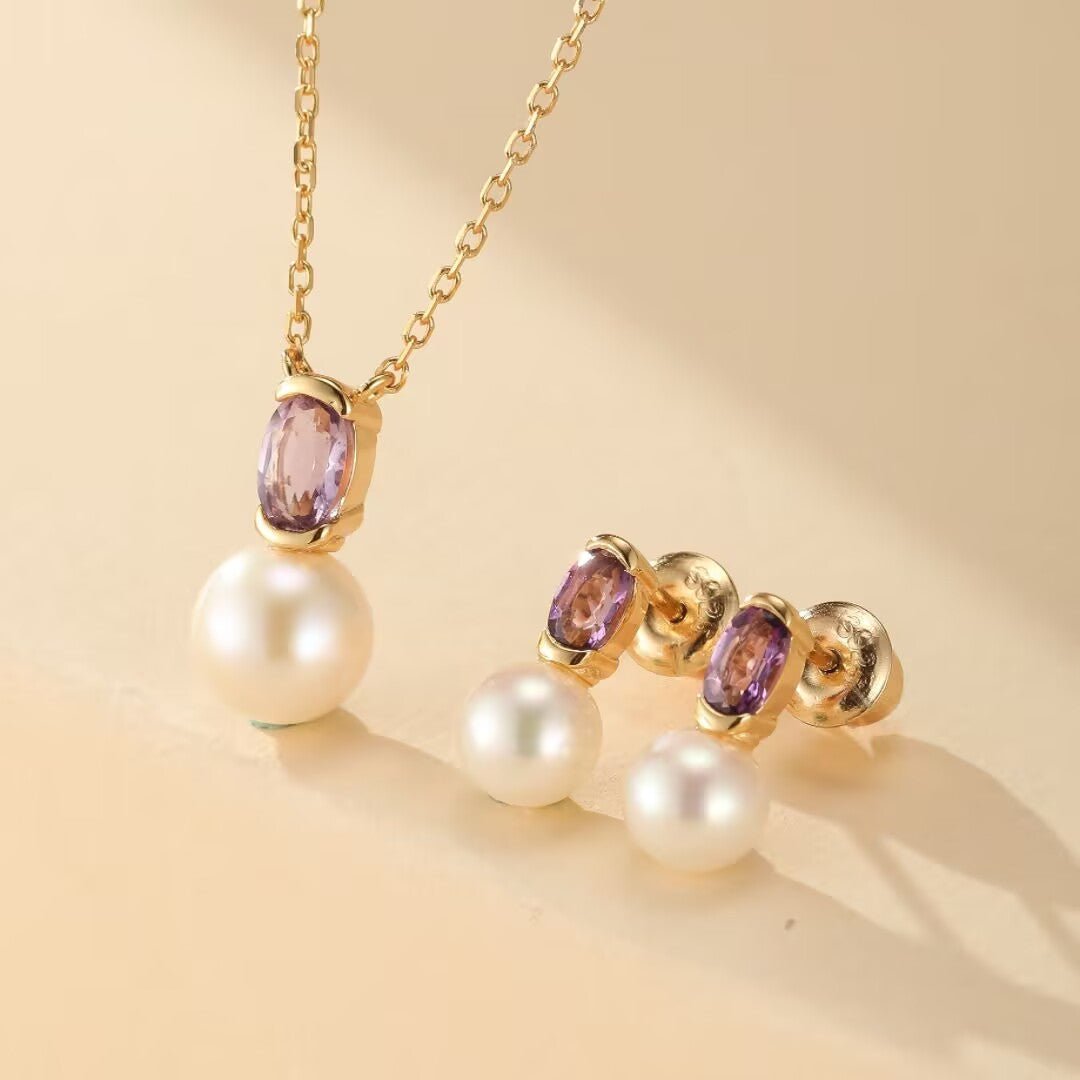 Collier Améthyste Perle Sérénité - Biloria