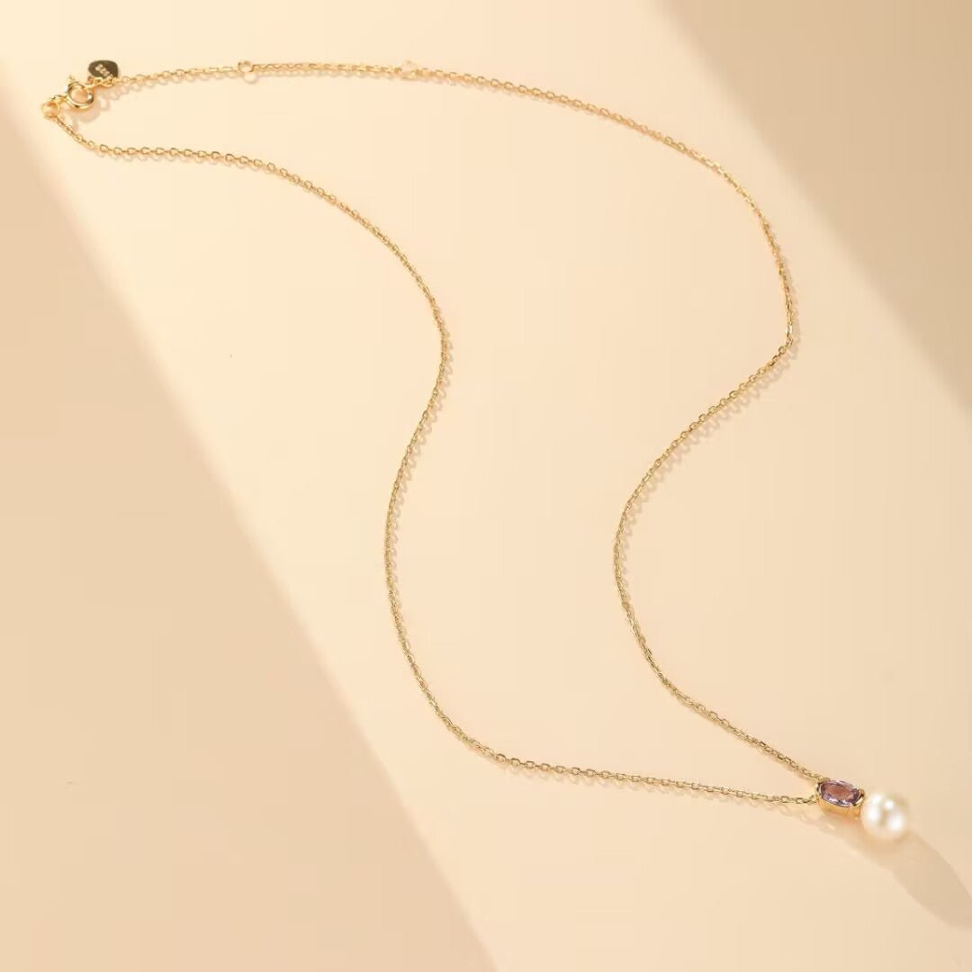 Collier Améthyste Perle Sérénité - Biloria