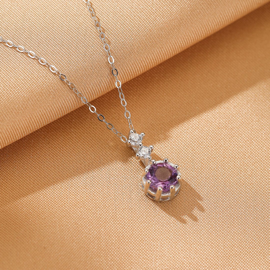 Collier Améthyste Violette Argent 925 – Bijou Apaisant - Biloria