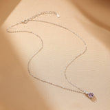 Collier Améthyste Violette Argent 925 – Bijou Apaisant - Biloria