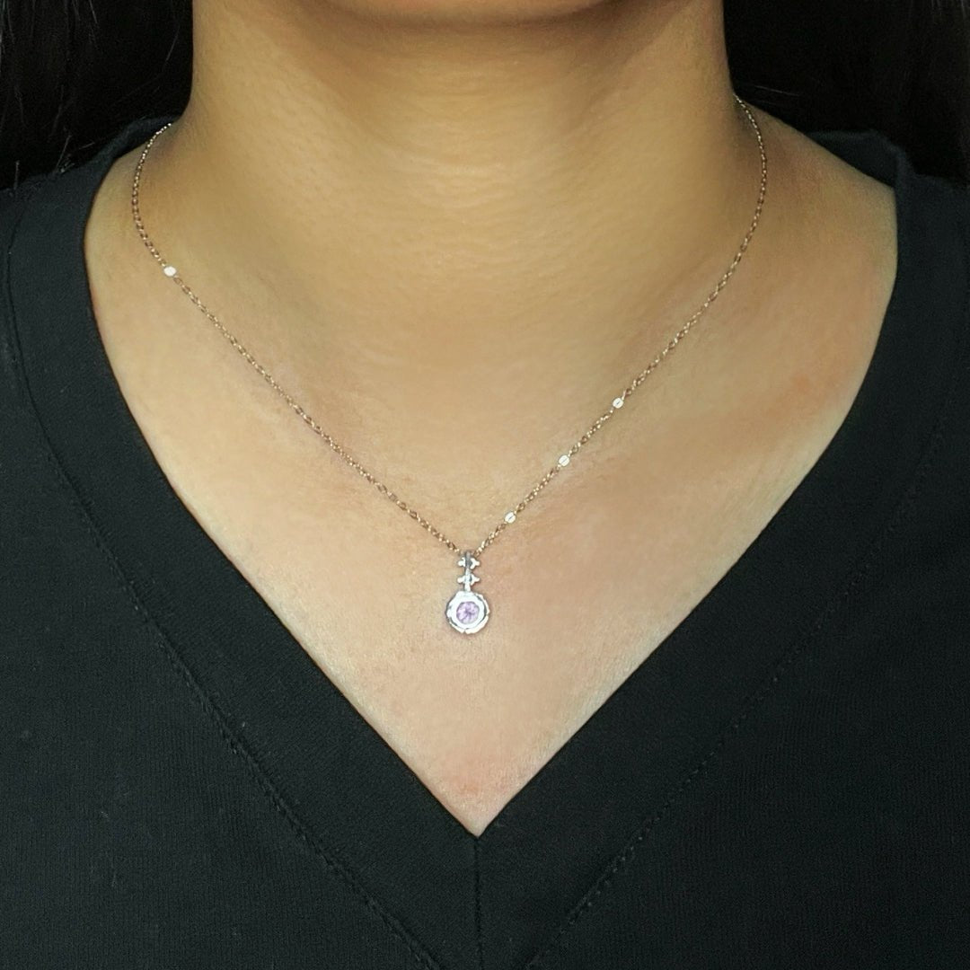 Collier Améthyste Violette Argent 925 – Bijou Apaisant - Biloria