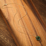 Collier Anneau Jade Naturel Argent Plaqué Or – Bijou Sérénité - Biloria
